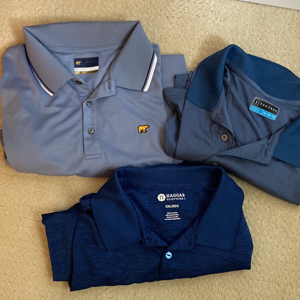 Golf shirt lot.  3 shirts 2XL.